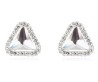 Aretes Ocean Heart, Baño oro blanco, 18K, ACO10-14-43