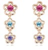 Aretes Ocean Heart, Baño oro amarillo, 18K, AC16-12