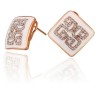 Aretes Ocean Heart, Baño oro rosa, 18K, ACJ6-14-96