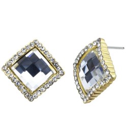 Aretes Ocean Heart, Baño oro amarillo, 18 K, 11N-13-164