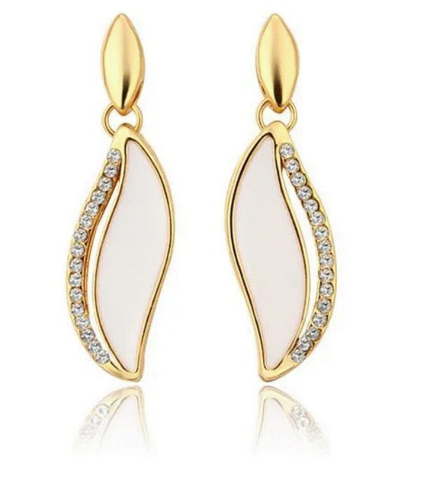 Aretes Ocean Heart, Baño oro amarillo, 18 K, ACM5-14-39