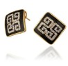 Aretes Ocean Heart, Baño oro amarillo, 18K, ACJ6-14-95