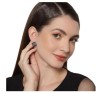 Aretes Ocean Heart, Baño oro blanco, 18K, ACJ6-14-94