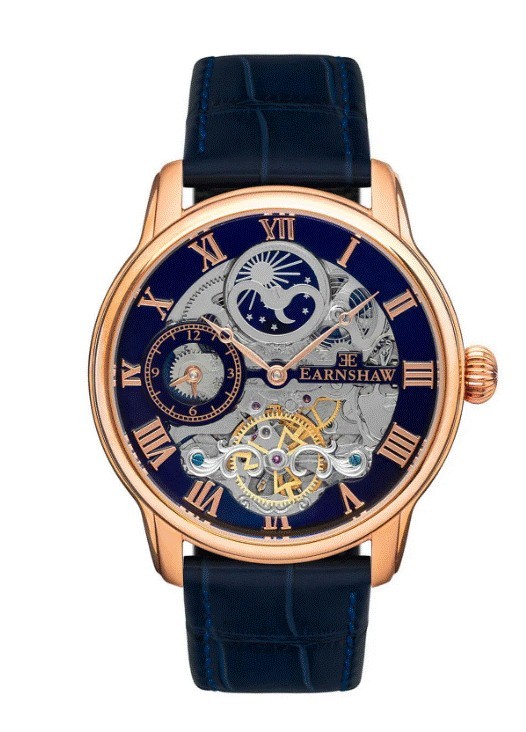 Reloj de Pulsera Earnshaw Para Hombre ES-8006-0A Blue Rose Gold