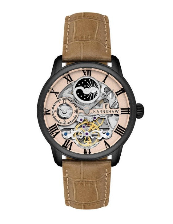 Reloj de Pulsera Earnshaw Para Hombre ES-8006-0G Beige Black