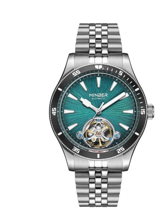 Reloj de Pulsera Minber Hombre M9164G-2-3 Color Silver/Green