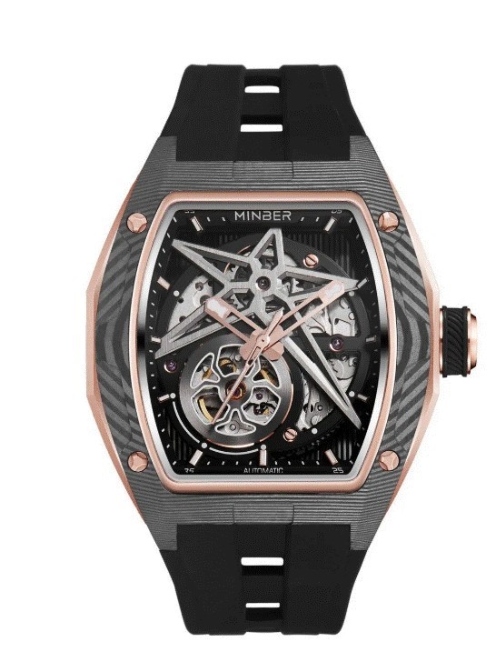 Reloj de Pulsera Minber Hombre M9108G2 Color Black/Rose Gold