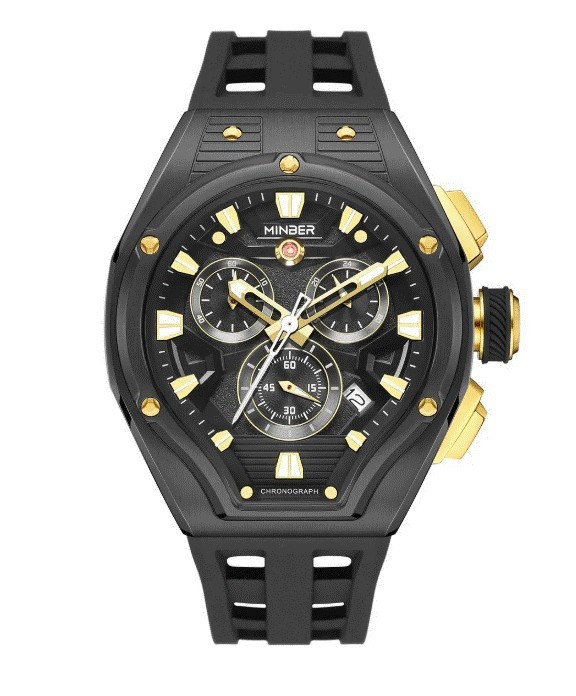Reloj de Pulsera Minber Hombre M9130G1 Color Black/Yellow