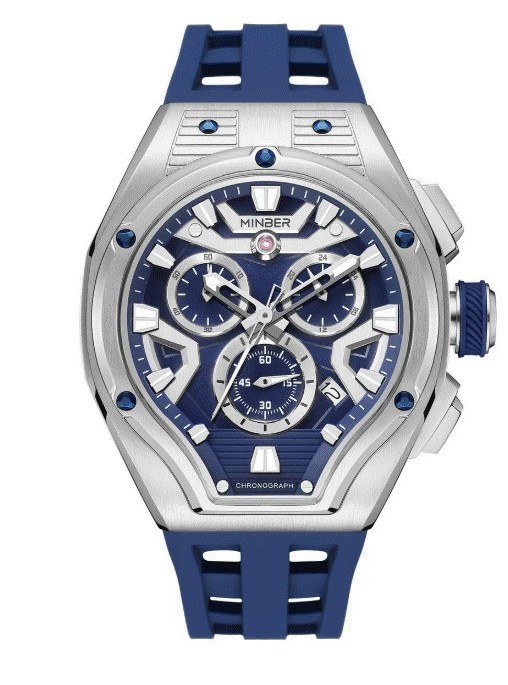 Reloj de Pulsera Minber Hombre M9130G2 Color Silver/Blue