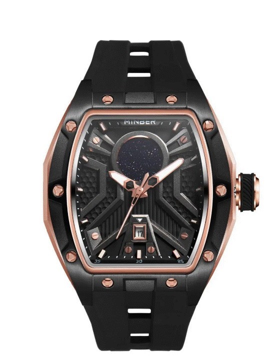 Reloj de Pulsera Minber Hombre M9159G3 Color Black/Rose Gold