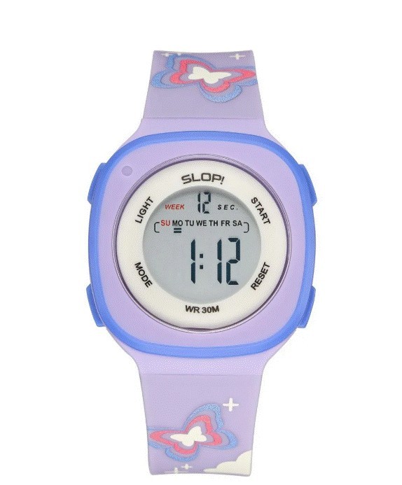 Reloj Infantil Slop Para Niña SW2207LK4 Color Morado