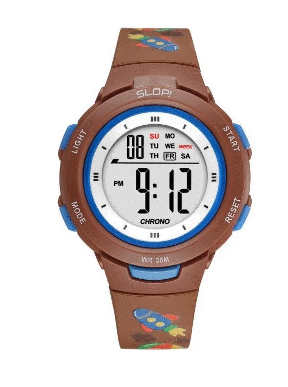 Reloj Infantil Slop Niño Volaré SW24303K6 Café
