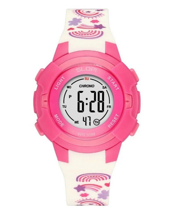 Reloj Infantil Slop Niña Arcoiris SW24302K5 Blanco