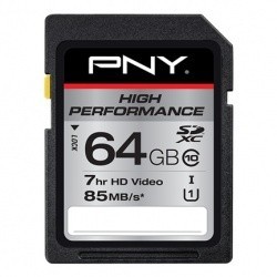Memoria Flash PNY High Performance, 64GB SDXC Clase 10