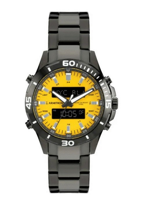 Reloj Armitron Dress Negro 205347YLDG De Acero Hombre