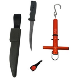 COMBO HERRAMIENTA DE PESCA CUCHILLO-BASCULA-CLIPPER SOUTH BEND.