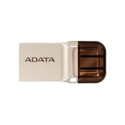Memoria USB Adata UC370 OTG, 32GB, USB 3.0, Oro