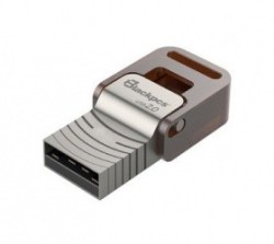Memoria USB Blackpcs MO201 OTG, 32GB, USB 2.0, Plata