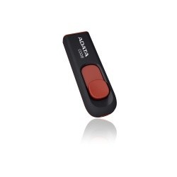 Memoria USB Adata C008, 32GB, USB 2.0, Negro Rojo