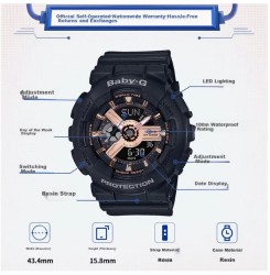 Reloj CASIO BABY-G BA-110RG-1A Negro