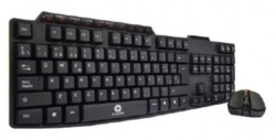 Kit de Teclado y Mouse Naceb NA-570, RF Inalámbrico, Negro (Español)