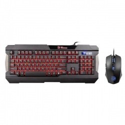 Kit Gamer de Teclado y Mouse Tt eSPORTS COMMANDER COMBO, Alámbrico,...