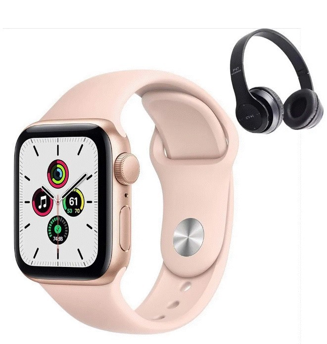 Apple Watch SE 1ra. Gen 40mm Dorado (Reacondicionado) + Audífonos Bluetooth