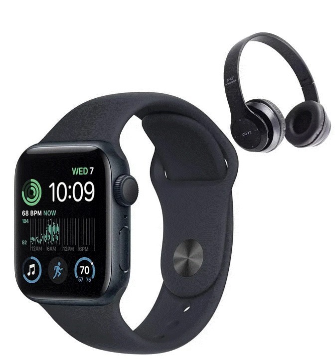 Apple Watch SE 1ra. Gen 40mm Negro (Reacondicionado) + Audífonos Bluetooth