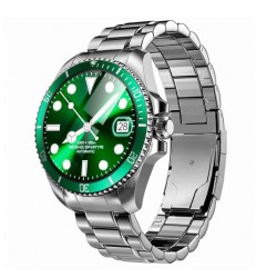 Reloj Smartwatch VAK C1 ACERO SUBMARINE NFC CRISTAL 3D verde