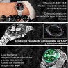 Reloj Smartwatch VAK C1 ACERO SUBMARINE NFC CRISTAL 3D verde