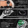 Reloj Smartwatch VAK C1 ACERO SUBMARINE NFC CRISTAL 3D verde