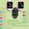 Reloj Smartwatch VAK f9 IP67 Metal Apple Health pasos Calorias Rosa