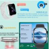 Reloj Smartwatch VAK f9 IP67 Metal Apple Health pasos Calorias Rosa