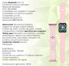 Reloj Smartwatch VAK f9 IP67 Metal Apple Health pasos Calorias Rosa