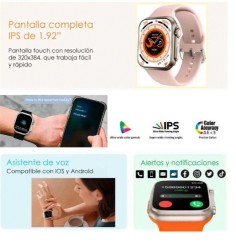 Reloj Smartwatch VAK Y3 con audifinos Bluetooth Fitness Negro