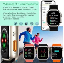 Reloj Smartwatch VAK Y3 con audifinos Bluetooth Fitness Negro