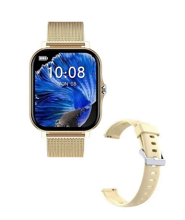 Smartwatch Gadgets&Fun Square AMOLED Mesh Dorado