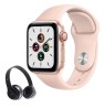 Apple Watch SE 1ra. Gen 44mm Dorado (Reacondicionado) + Audífonos Bluetooth