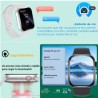 Reloj Smartwatch VAK f9 IP67 Metal Apple Health pasos Calorias Negro