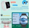 Reloj Smartwatch VAK f9 IP67 Metal Apple Health pasos Calorias Blanco