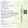 Reloj Smartwatch VAK f9 IP67 Metal Apple Health pasos Calorias Blanco