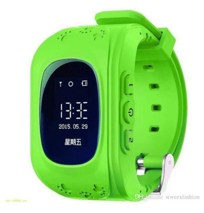 Smartwatch Gps Tracker Para Niños Verde Q50 Gadgets One