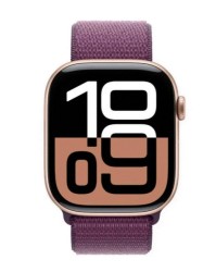 Apple Watch Series 10 46mm (MWWV3) Aluminio Rosa Loop Tela Morado