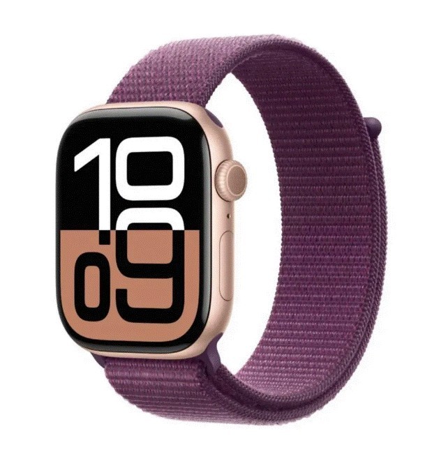 Apple Watch Series 10 46mm (MWWV3) Aluminio Rosa Loop Tela Morado