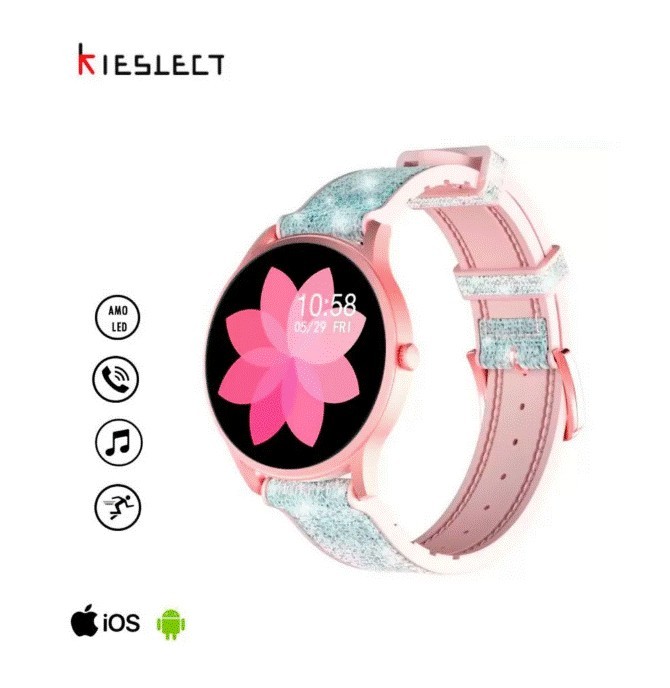 Smartwatch Kieslect LORA Pink Bluetooth 5.2 Resistente al agua