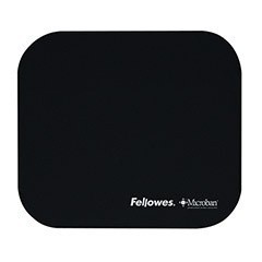 Mousepad Fellowes Microban, 20x23cm, Grosor 3mm, Negro