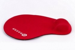 Mousepad Naceb con Descansa Muñecas de Gel NA-549RO, Rojo