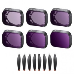 Kit Filtros ND4 + ND8 + ND16 + ND32 + ND64 + ND1000 + Helices para DJI Mini 3 Pro