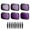 Kit Filtros ND4 + ND8 + ND16 + ND32 + ND64 + ND1000 + Helices para DJI Mini 3 Pro