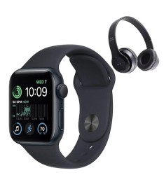 Apple Watch SE 1ra. Gen 44mm Negro (Reacondicionado) + Audífonos Bluetooth